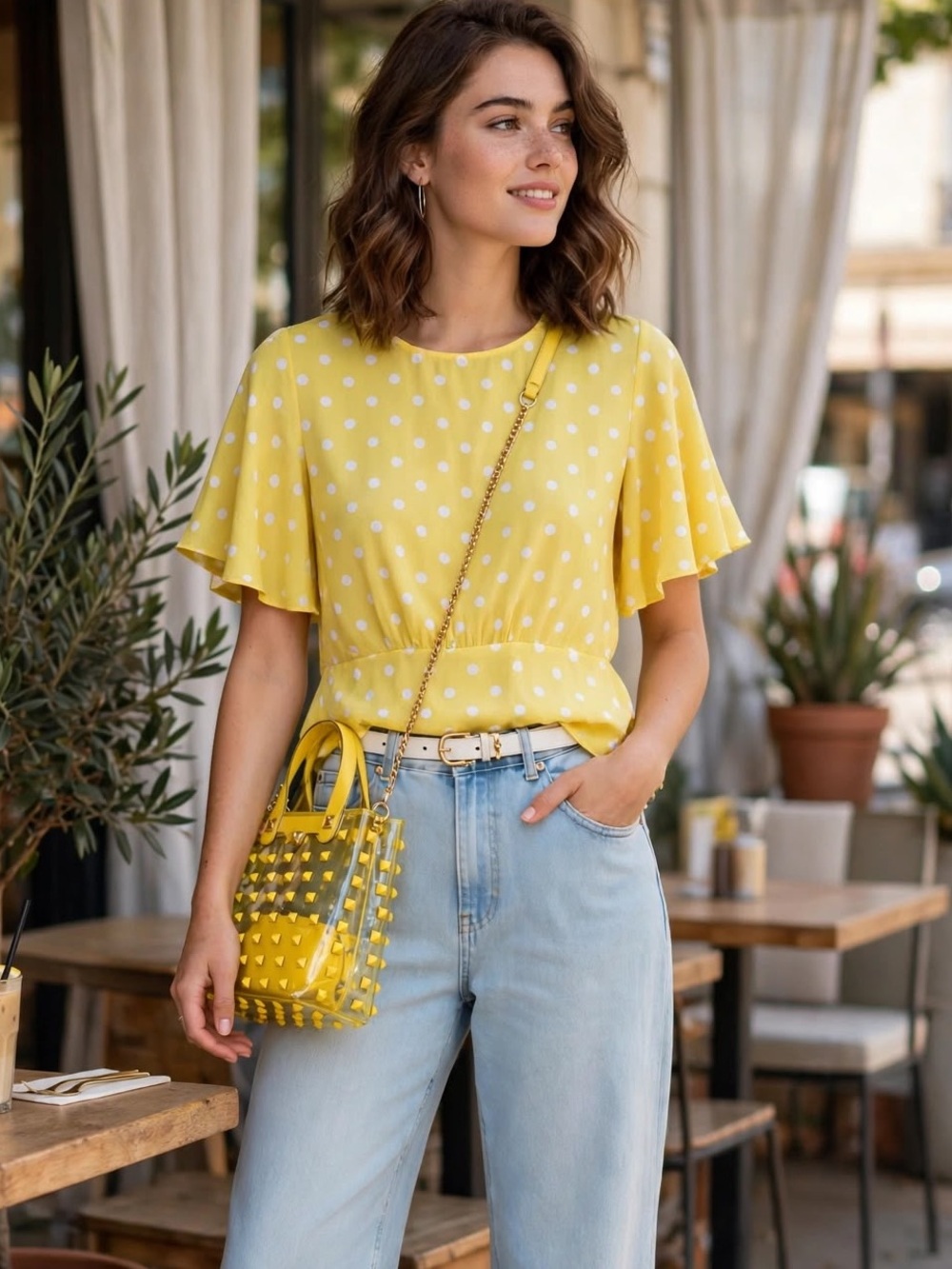 NWT Polka dot blouse